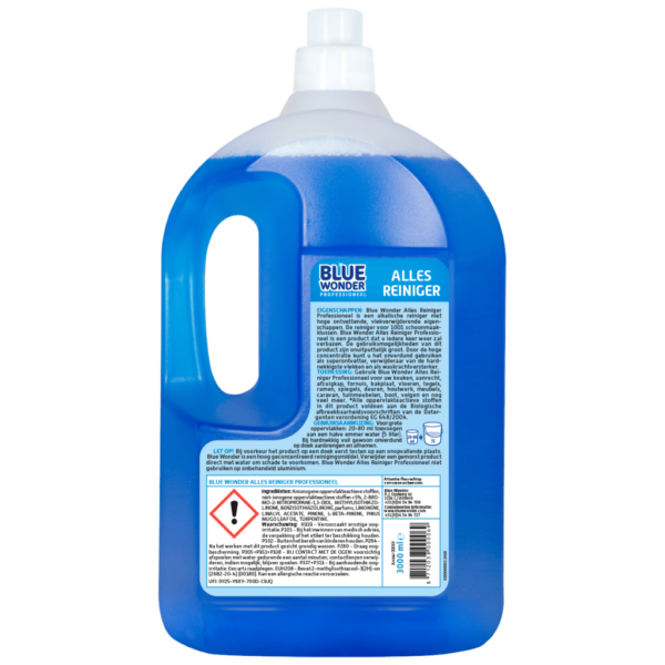 8712038000069 Blue Wonder Allesreiniger Professioneel 3000ml 2024 08 20 back