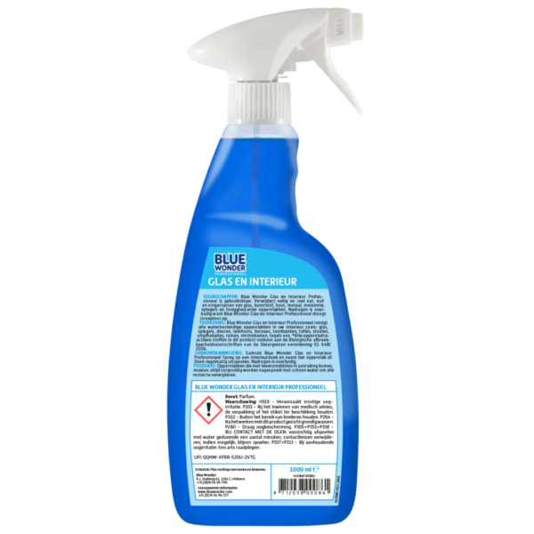 8712038000861 Blue Wonder Glas en Interieur Professioneel 1000ml SPRAY 2024 08 20 back