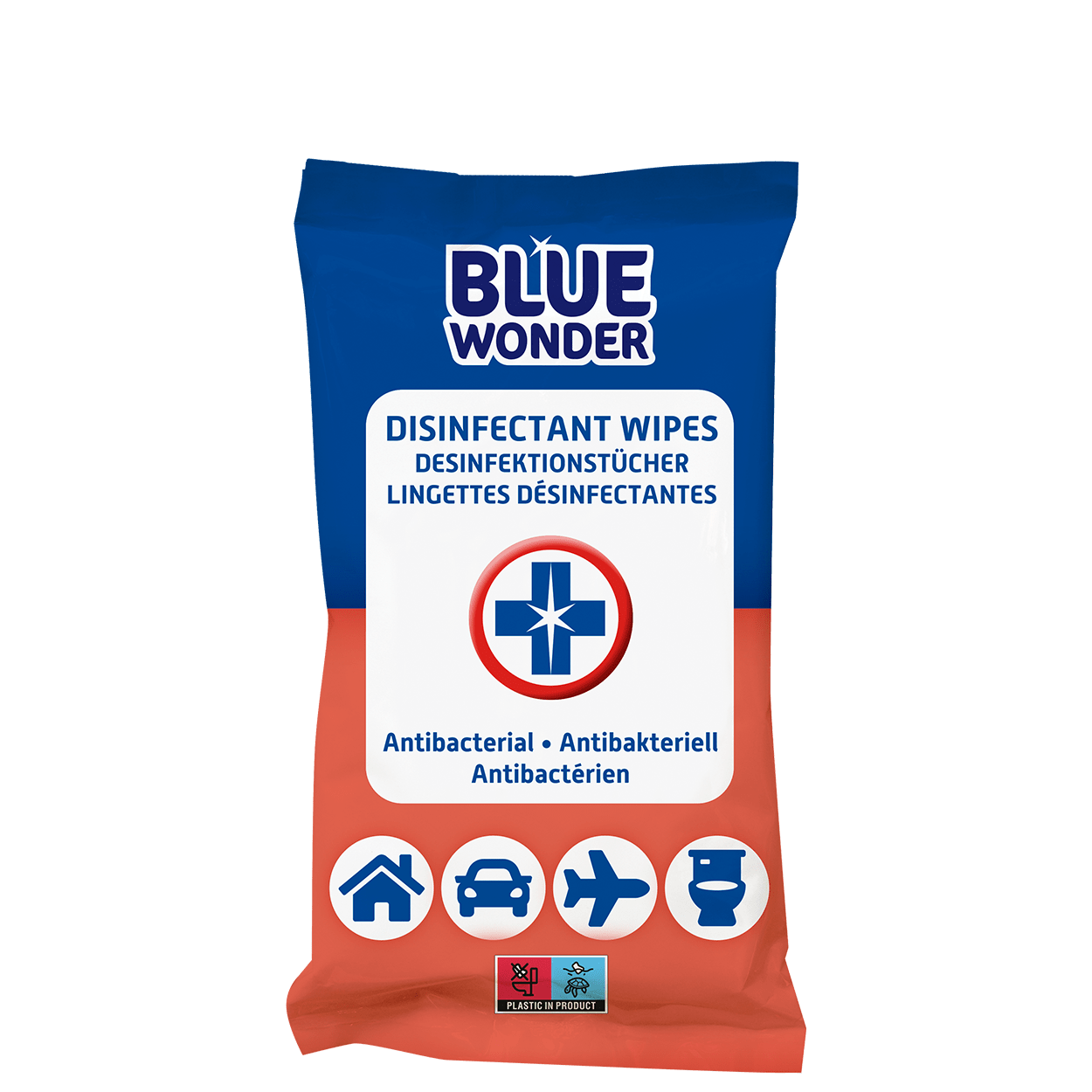 8712038002575 Blue Wonder Disinfectant wipes Desinfektionstucher Lingettes desinfectantes 20wipes front