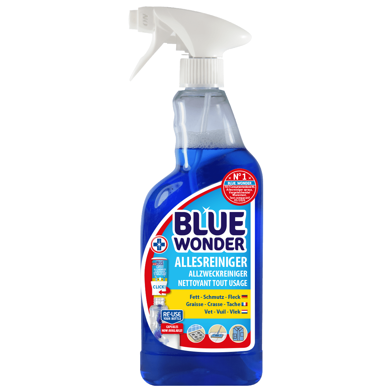 8717097000791 Blue Wonder International Allesreiniger spray RE USE front