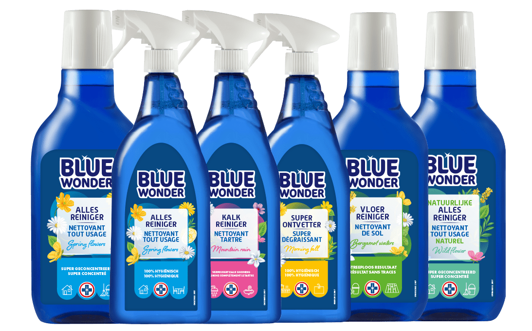 blue wonder krachtreiniger Blue Wonder lanceert krachtreinigers met nieuwe geuren