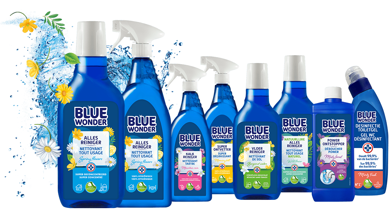 blue wonder geurende schoonmaakproducten