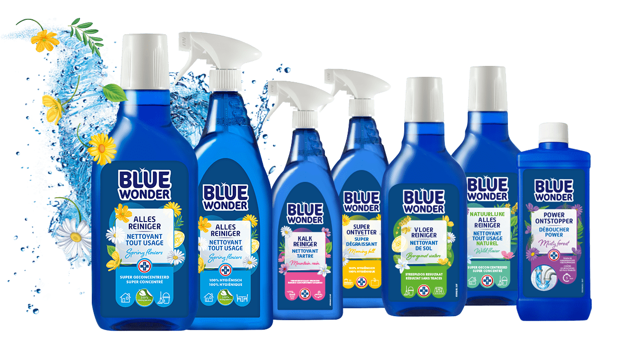 blue wonder geurende schoonmaakproducten