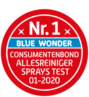 Consumentenbond: 'Deze spray is zowel de beste als de goedkoopste spray van de test. Vlekken en vuil worden ermee verwijderd en materialen worden niet aangetast.'